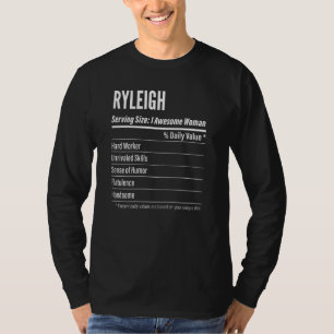 Womens Ryleigh Serving Size Nutrition Label Calori T-Shirt