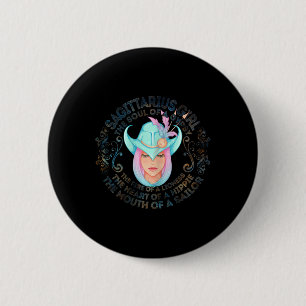 Womens Sagittarius Girl The Soul Of A Gypsy Birthd 6 Cm Round Badge