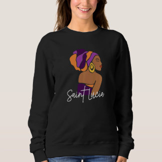 Womens Saint Lucia Caribbean Island Traditional Et Sweatshirt