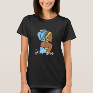 Womens Saint Lucia Caribbean Island Traditional Et T-Shirt