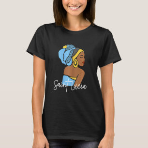 Womens Saint Lucia Caribbean Island Traditional Et T-Shirt