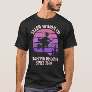 Womens Salem Broom Co Since 1692 Witch Halloween T-Shirt