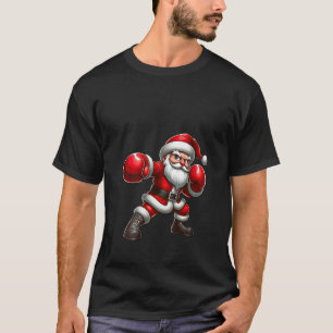 Womens Santa Claus Boxing Player Boxer Merry Chris T-Shirt