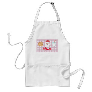 Womens Santa Milk and Cookies, Adult Apron