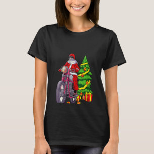 Womens Santa On Motorcycle Biker Men Women Christm T-Shirt