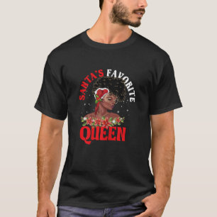 Womens Santas Favorite Queen Pajamas Funny Xmas Wo T-Shirt