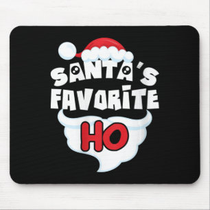 Womens Santa's Favourite Ho Ugly Christmas Sweater Mouse Pad