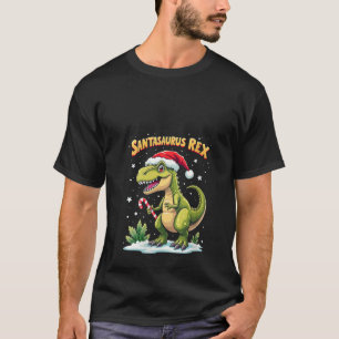 Womens Santasaurus Rex Funny Dinosaur xmas Santa H T-Shirt