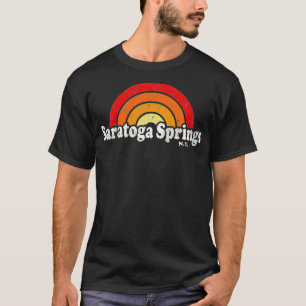 Womens Saratoga Springs New York NY Vintage 70s Re T-Shirt
