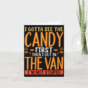 Womens Sarcastic Candy Humour Quote With Dark Funn Card