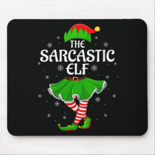 Womens Sarcastic Elf Christmas Family Girls Women Mouse Pad