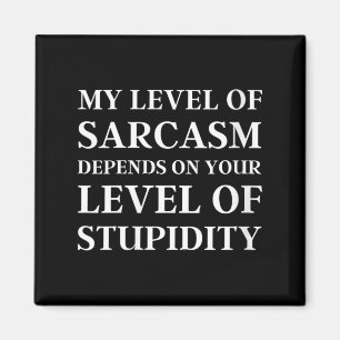 Womens Sarcastic Humour Level Of Sarcasm Funny Magnet