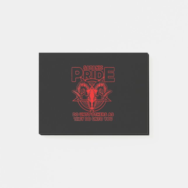 Womens Satanic Pride Satanism Pagan Goat Satan Post-it Notes (Front)