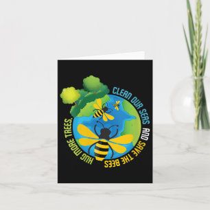 Womens Save The Bees - Environmental Protection Card