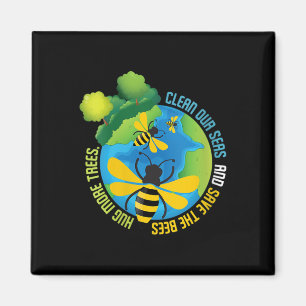 Womens Save The Bees - Environmental Protection Magnet