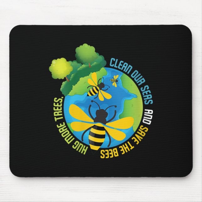 Womens Save The Bees - Environmental Protection Mouse Pad (Front)