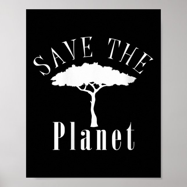 Womens Save The Planet Environmental Protection Poster (Front)