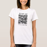 Womens Scan Me QR Code Front & Back Print