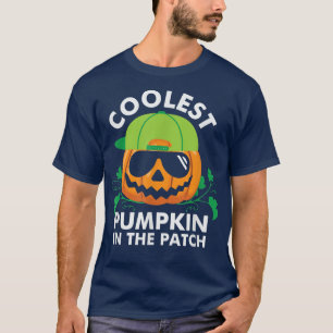 Womens Scary Halloween Design Broom Engraved Pumpk T-Shirt