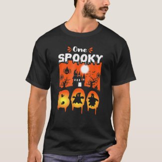Womens Scary Spooky Halloween Haunted Castle Night T-Shirt
