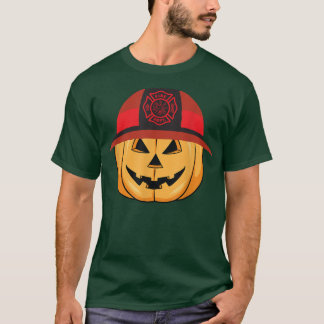 Womens Scary spooky Halloween witches pumpkin fire T-Shirt