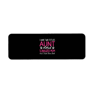Womens Schnauzer Gifts I Have Two Titles Aunt Return Address Label