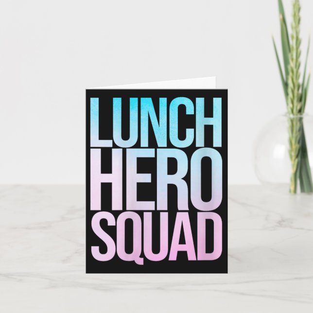 Womens School Lunch Hero Squad Cafeteria Workers C Card (Front)