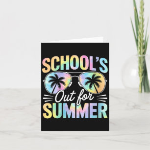 Womens Schools Out For Summer Sungles Tie Dye Last Card