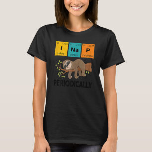 Womens Science I Nap Periodically Sloth Teacher T-Shirt
