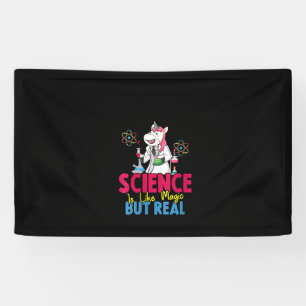 Womens Science Is Like Magic But Real - Unicorn Sc Banner