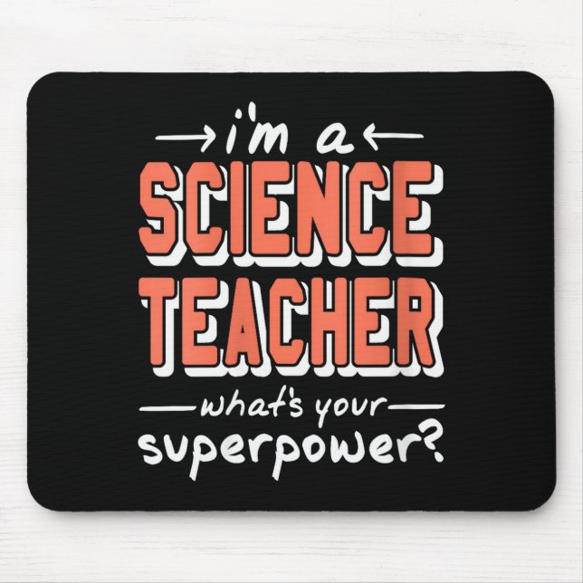 Womens Science Teacher Superwer Funny Nerd Pride V Mouse Pad (Front)