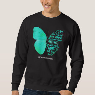 Womens Scleroderma Awareness Butterfly Teal Ribbon Sweatshirt