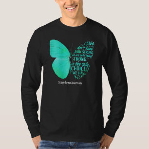 Womens Scleroderma Awareness Butterfly Teal Ribbon T-Shirt