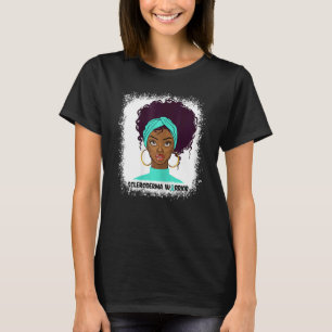 Womens Scleroderma Warrior Curly Natural Hair Afro T-Shirt