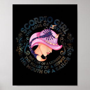 Womens Scorpio Girl The Soul Of A Gypsy Birthday H Poster