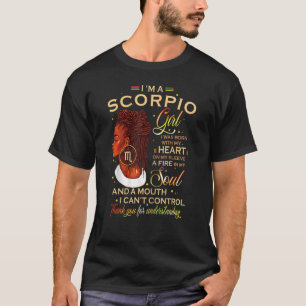 Womens Scorpio Queen Afro Melanin Girl Birthday Fo T-Shirt
