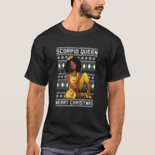 Womens Scorpio Queen Afro Melanin Girl Birthday Fo T-Shirt