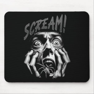 Womens Scream Horror Face Sder Terror Creepy Arach Mouse Pad