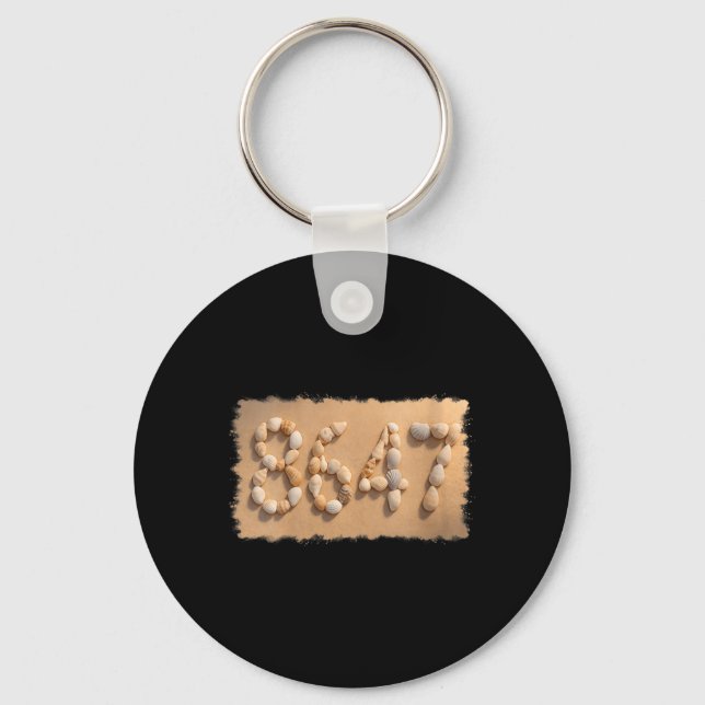 Womens Seashells Sea Shells Summer Beach 1 Key Ring (Front)