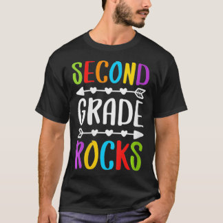 Womens Second Grade Rocks  2nd Grade Back To Schoo T-Shirt