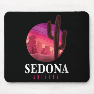 Womens Sedona Arizona Cactus Sunset Desert Sedona Mouse Pad