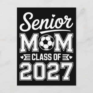 Womens Senior Mum Class of 2027 First Day of Schoo Holiday Postcard