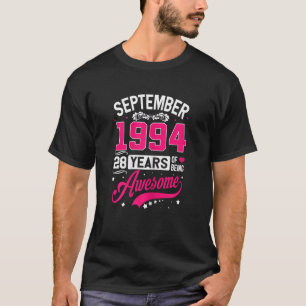 Womens September 1994 28 Birthday Apparel 28 Years T-Shirt