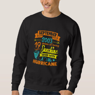 Womens September 2003 19 Years Old Sunshine Mixed  Sweatshirt