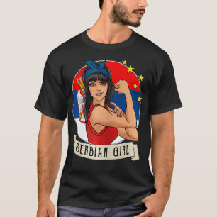 Womens Serbian Girl Serbia Gifts T-Shirt