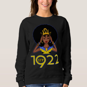 Womens Sgrho Sigma 1922 Cool Black Girl Gamma Rho  Sweatshirt