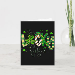 Womens shamrock one lucky gigi st. patrick's day card