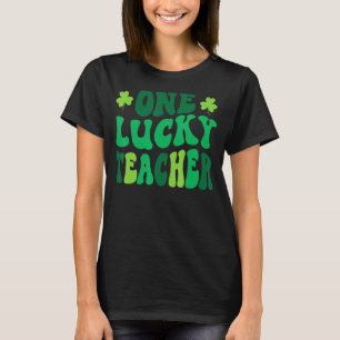 Womens Shamrock One Lucky Teacher St. Patrick's Da T-Shirt