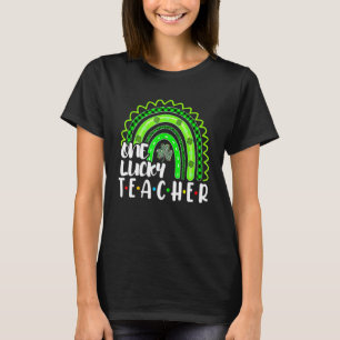 Womens Shamrocks One Lucky Teacher St Patricks Da T-Shirt