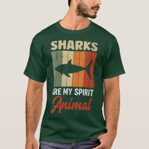Womens Shark Sharks Are My Spirit Animal VNeck T-Shirt
